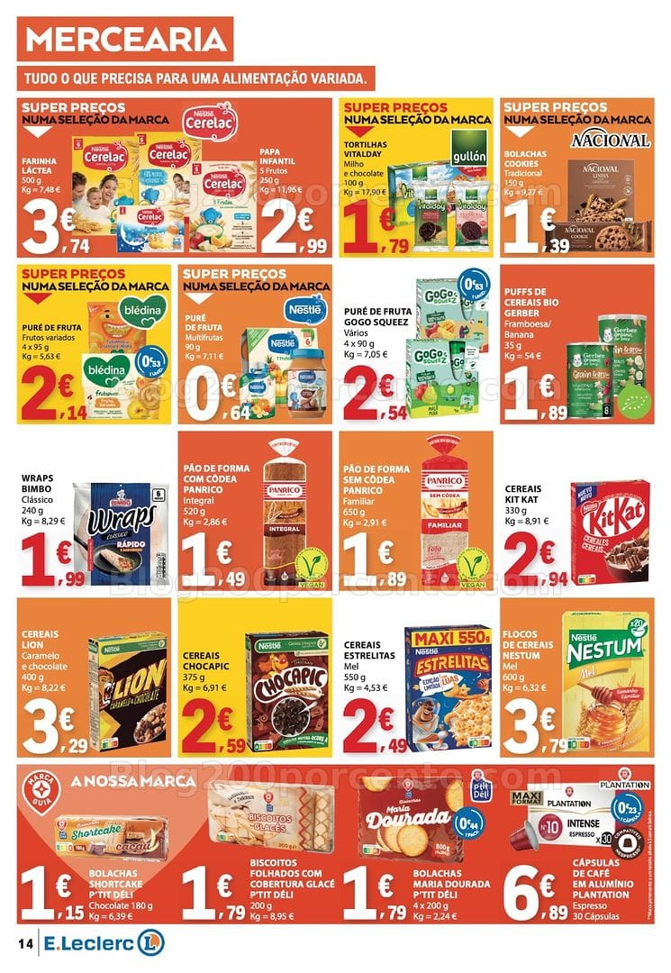 Antevisão Folheto E-LECLERC Promoções de 19 a 25 março